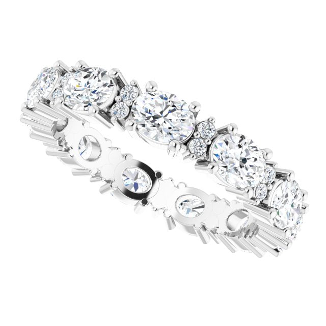 2.50 ct. Oval & Round Diamond Eternity Band-VIRABYANI